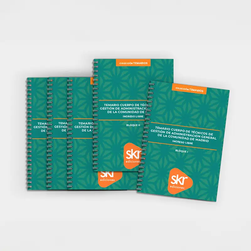 Temario Gestión Comunidad de Madrid de Academia de oposiciones SKR - material editorial para el máster, diplomados y las oposiciones.